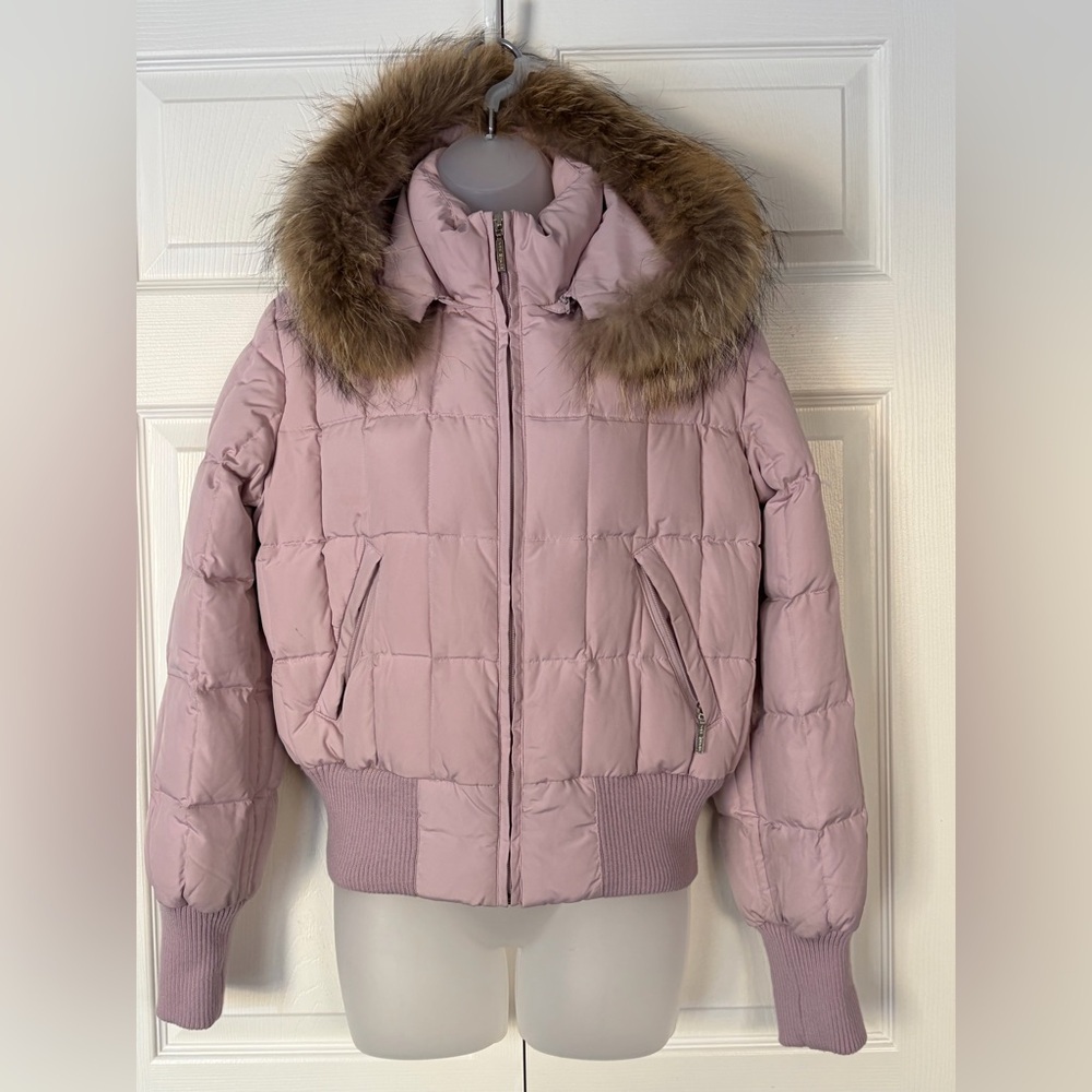 JAN MAYEN Jacket Down Bomber Puffer Jacket Pink size Medium